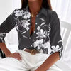 Women’s Stripe Print Long-Sleeve Blouse by FitiqueFit
