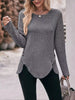 Ribbed Knit Long Sleeve T-Shirt by Simply Love