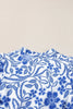 Royal Blue Printed Puff Sleeve Dress Stylish & Feminine Statement Dress For Every Occasion by Stevvex