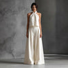 Loose-Fitting Sleeveless Top and Wide-Leg Pants Two-Piece Set. by FitiqueFit