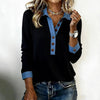Contrast Color Button-Detail Pullover Knit Top – Women’s Elegant Commuter by FitiqueFit