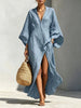Women's Batwing Sleeve Loose Maxi Resort Dress by FitiqueFit