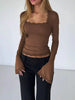 Lace Trim Long Sleeve T-Shirt by Simply Love