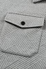 Solid Textured Flap Pocket Buttoned Shacket