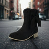 Low Heel Suede Large Size Sweet Bow Casual Boots by FitiqueFit
