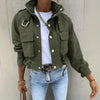 Women’s stand collar drawstring hem jacket by FitiqueFit