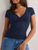 Elegant Wrap V-Neck Slim Fit T-Shirt by Simply Love