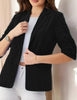 Women’s Three-Quarter Sleeve Pleated Office Blazer by FitiqueFit