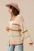 SO ME Loose Fit Multi Stripe Open Front Cardigan by FitiqueFit
