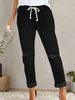 Women’s Distressed Stretch Jeans – Casual Elastic Waist Denim Joggers by FitiqueFit
