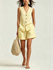 Women's Sleeveless Vest Top & Shorts Set by FitiqueFit