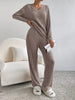 Ribbed Knit V-Neck Top and Pants Set by Wild and Free Boutique