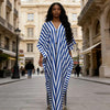African-Inspired Striped Loose Long Dress | One Size 5 Colors by FitiqueFit