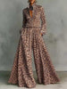 Leopard Print Wide-Leg Pants Set – Women’s Casual Two-Piece by FitiqueFit