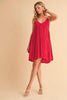 New Summer Ruched Plunge Mini Cami Dress For Women Chic & Flattering, Sculpted Fit, Plunging Romantic Neckline for Night Out & Special Events by Stevvex