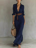 Full Size Ruched Long Sleeve Maxi Dress Plus Size by Wild and Free Boutique