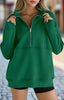 Women’s Half Zip Fleece Sweatshirt by FitiqueFit