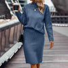 Women's Two Piece Set - Pullover Sweater & Bodycon Skirt Cozy Outfit by FitiqueFit