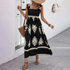 Women’s Wide-Strap Printed Maxi Dress by FitiqueFit