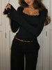 Lace Trim Long Sleeve T-Shirt by Simply Love