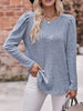 Ribbed Knit Puff Sleeve T-Shirt by Simply Love