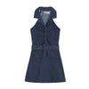 Sexy Cold-shoulder Sleeveless Sheath Denim Dress