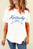 White Kentucky Bow Printed Casual T Shirt by Wild and Free Boutique