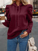 Minimalist Puff Sleeve Drawstring Hoodie by FitiqueFit