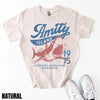 Jaws Amity Island 1975 T-Shirt – Retro Movie Inspired Graphic Tee, Remastered Heavy Cotton Film Buff Top, Soft Lived-In Vintage Summer Beach Shirt, Made in USA