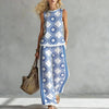 Women's Sleeveless Printed Tank Top & Wide-Leg Pants Two-Piece Set by FitiqueFit