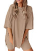 Full Size Half Sleeve T-Shirt and Shorts Set Plus Size by Simply Love