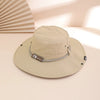 Wide-Brim Leather Patch Fisherman Hat – UV Sun Protection Outdoor Hat by FitiqueFit