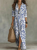 Digital Print Lapel Midi Shirt Dress – 5 Colors, S–3XL by FitiqueFit