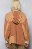 POL Button Down Hooded Jacket with Star Patch Pattern by FitiqueFit