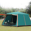 Outdoor Fully Automatic Aluminum Pole 3-4-5-8 People Double-layer Thickening Rainstorm Field Camping Big Tent