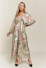 New Printed V-Neck Batwing Sleeve Dress For Summer – Stylish, Effortlessly Chic, Comfortable, Perfect for Casual and Semi-Formal Events by Stevvex