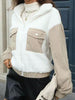 Modern White Contrast Zip-Up Long Sleeve Jacket Trendy & Lightweight Outerwear For Everyday Wear by Stevvex