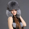 Women’s Korean Fox Fur Lei Feng Hat – Warm Winter Ear Protection Hat by FitiqueFit