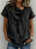 Women's Loose-Fit Short Sleeve Casual Pullover T-Shirt by FitiqueFit