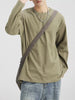 Men's Plus Size Solid Color Casual Long Sleeve T-Shirt by Simply Love