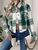 Dark Green Button-Up Jacket Trendy & Chic Outerwear with Bow & Pockets Cute Elegant Girls Jacket by Stevvex
