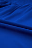 Dark Blue Shirred Ruffled Square Neck Plus Size Mini Dress