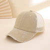 Distressed Washed Mesh Baseball Cap – Frayed Unisex Hat for Outdoor & Daily Wear by FitiqueFit