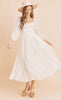New Summer Ruffled Smocked Square Neck Balloon Sleeve Comfortable Dress – Feminine, Chic, and Elegant for Any Occasion by Stevvex