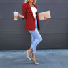 Women’s Open‑Front Casual Blazer by FitiqueFit