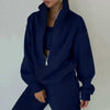 Women's 2-Piece Zip Neck Long Sleeve Sweatshirt & Slim Fit Pants Set by FitiqueFit