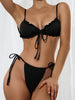 3PCS Ladies Split Swimwear Sets Women Swimsuit Women's Bikini Swimsuits Bikini Set With Wrap Skirt Underwire Swimwear Bathing Suit Chiffon Cover Up Bikini Ruffles Lace-up Mesh Cover Ups Bikinis Set by Stevvex
