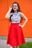 Charlotte Skirt in Red by Retrolicious