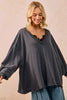 BiBi Mineral Washed French Terry Oversized Sweatshirt by FitiqueFit