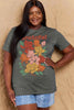 Simply Love Full Size GRATEFUL Flower Graphic Cotton T-Shirt by Simply Love